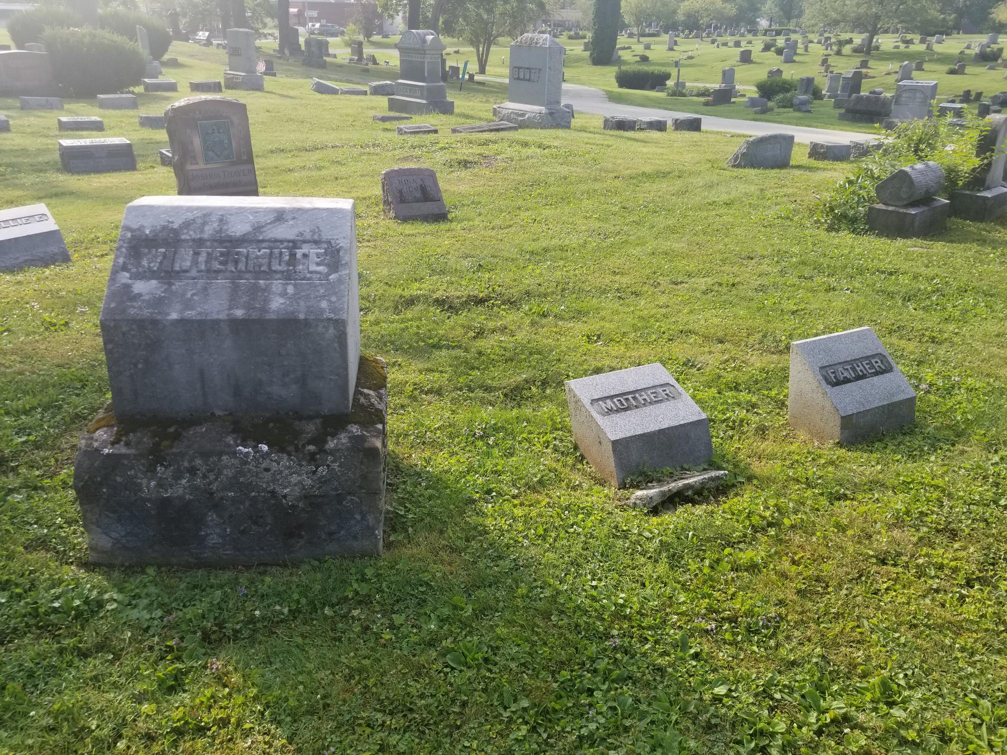 J. P. Wintermute Grave Stone